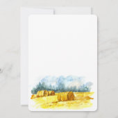 Waterverf Boerderij Tractor Hay Baby shower Kaart (Achterkant)