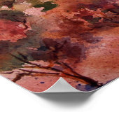 Waterverf Boerderij van de Rocky Mountains Poster (Hoek)