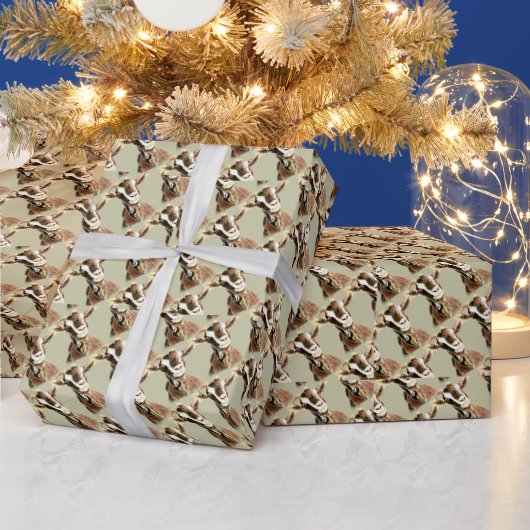 Waterverf Boerderij van geiten Cadeaupapier (Feestdagen)