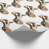 Waterverf Boerderij van geiten Cadeaupapier (Hoek)