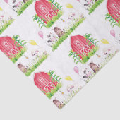 Waterverf Boerderij Verjaardag Leuke Dieren Tissuepapier (Detail)