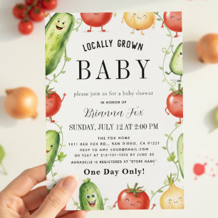 waterverf Boerderij Verse Tuin Schattige Baby Show Kaart