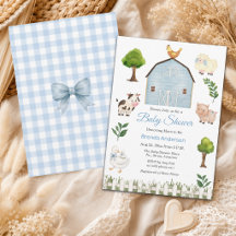 Waterverf Boerderijdieren Barnyard Baby Shower