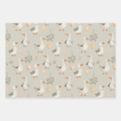 Waterverf Boerderijdieren Ganzen inpakpapier blad (Voorkant 2)