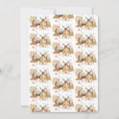 Waterverf Boerderijdieren Stall Baby shower Kaart (Achterkant)