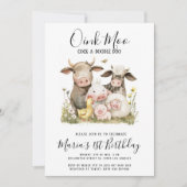 Waterverf boerderijdieren verjaardag kaart (Voorkant)