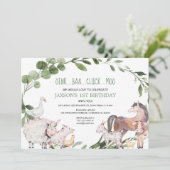 Waterverf boerderijjongen verjaardag kaart (Staand voorkant)