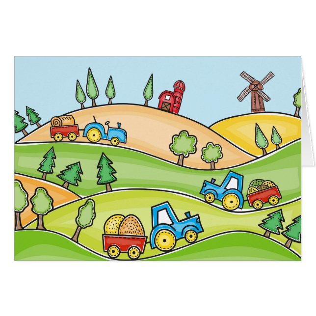 Waterverf Boerderijland (Voorkant Horizontaal)