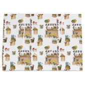 Waterverf Boeremarkt Bloemenkraam Standaard Groot Cadeauzakje (Voorkant)