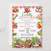 Waterverf boeren brengen lokaal geteelde babyshowe kaart (Voorkant)