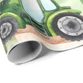 Waterverf boerendierentransportsysteem cadeaupapier (Rol Hoek)