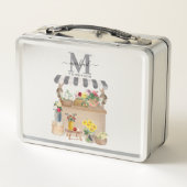 Waterverf Boerenmarkt Bloemenkar Keuken (Achterkant)