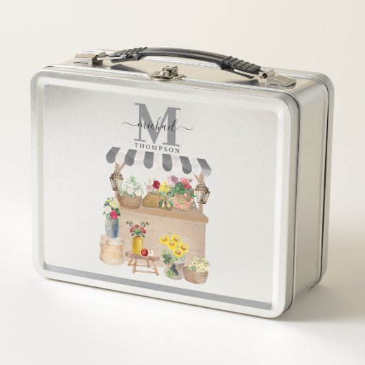 Waterverf Boerenmarkt Bloemenkar Keuken (Voorkant)