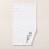 Waterverf Boerenmarkt Bloemenwagen Monogram Bad Handdoek (Handdoek)