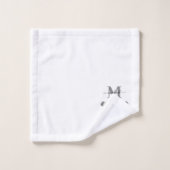 Waterverf Boerenmarkt Bloemenwagen Monogram Bad Handdoek (Wasdoekje)