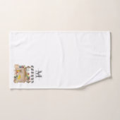 Waterverf Boerenmarkt Bloemenwagen Monogram Bad Handdoek (Handdoek)