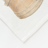 Waterverf Boerenmarkt Bloemenwagen Monogram Fleece Deken (Hoek)