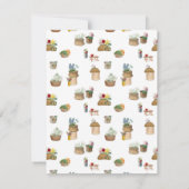 Waterverf Boerenmarkt Bloemenwagen Stand Bedankkaart (Achterkant)