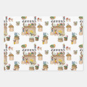 Waterverf Boerenmarkt Bloemenwagen Stand Inpakpapier Vel (Voorkant 2)