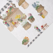 Waterverf Boerenmarkt Bloemenwagen Stand Tissuepapier (Detail)