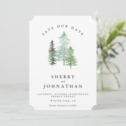 WATERVERF BOEST BEWAREN DE DATUM SAVE THE DATE (Staand voorkant)