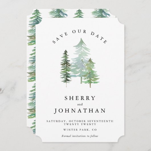 WATERVERF BOEST BEWAREN DE DATUM SAVE THE DATE (Voorkant / Achterkant)