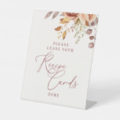 Waterverf Boheemse Bloem Bruiloft Feest Reclamebord Met Voetstuk (Voorkant)