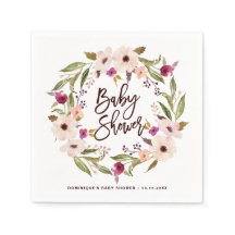 Waterverf Boheemse Bloemenkrans Baby Shower