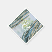 Waterverf Boheemse Cactus Groen Gepersonaliseerd Servet (Hoek)