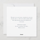 Waterverf Boheemse Neutraal Blauwe Kerstboom Feestdagenkaart (Achterkant)