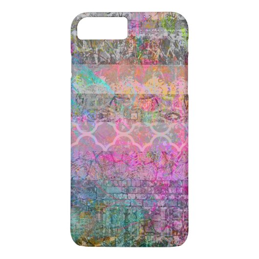 Waterverf Bohemen Abstract Grunge Striped Case-Mate iPhone Case (Achterkant)
