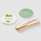 Waterverf Bohemian Boho Sunflower Wedding Favor Handwaaier (Niet-gemonteerd)