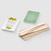 Waterverf Bohemian Boho Sunflower Wedding Programm Handwaaier (Niet-gemonteerd)