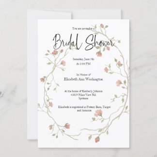 Waterverf Bohemian Bridal Shower Kaart