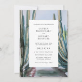 Waterverf Bohemian Cactus Green Desert Kaart (Voorkant)