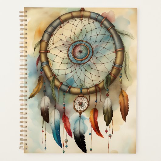 Waterverf Bohemian Dreamcatcher Planner (Voorkant)