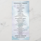 Waterverf Bohemian Floral Feather Programmakaart (Achterkant)