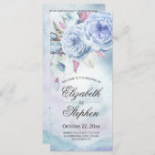 Waterverf Bohemian Floral Feather Programmakaart (Voorkant / Achterkant)