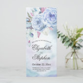 Waterverf Bohemian Floral Feather Programmakaart (Staand voorkant)