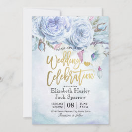 Waterverf Bohemian Floral Feathers Kaart