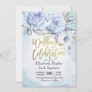 Waterverf Bohemian Floral Feathers Kaart