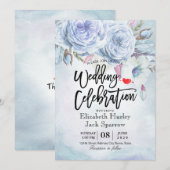 Waterverf Bohemian Floral Feathers Kaart (Voorkant / Achterkant)