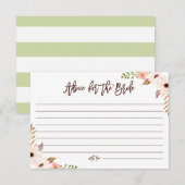 Waterverf Bohemian Flowers Advice for the Bride Advieskaart (Voorkant / Achterkant)