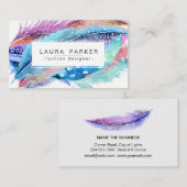 Waterverf Bohemian  Girly Chic Visitekaartje (Voorkant / Achterkant)