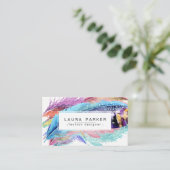 Waterverf Bohemian  Girly Chic Visitekaartje (Staand voorkant)