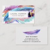 Waterverf Bohemian  Girly Chic Visitekaartje (Voorkant / Achterkant)