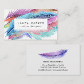 Waterverf Bohemian  Girly Chic Visitekaartje (Voorkant / Achterkant)