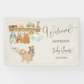Waterverf Bohemian Nursery Baby shower Welkom Spandoek (Horizontaal)