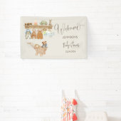 Waterverf Bohemian Nursery Baby shower Welkom Spandoek (Insitu)