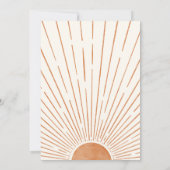 Waterverf Bohemian Sun Baby shower Uitnodiging (Achterkant)